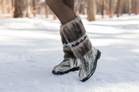 Унты женские из камуса лошади "Норка" Унты женские из камуса лошади "Норка"