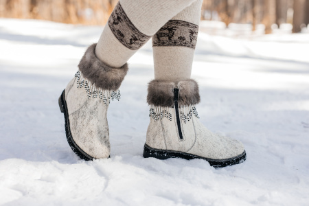 Унты женские из камуса лошади "Норка", короткие