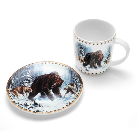 Чайная пара “Медведь и волки”